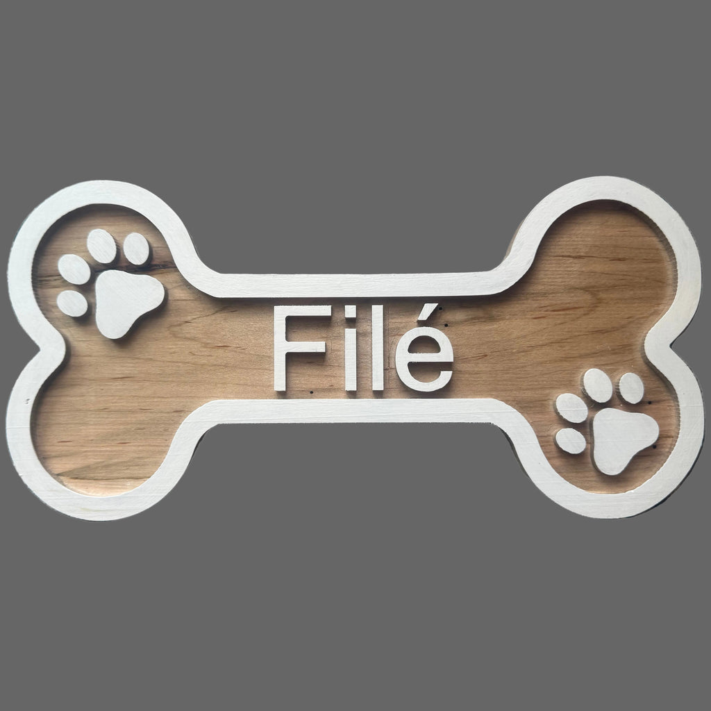 Custom Wooden Dog Bone Sign
